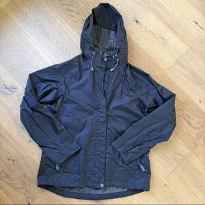 White Sierra Women Waterproof, Breathable Hooded Rain Jacket Sz M Black Outdoor